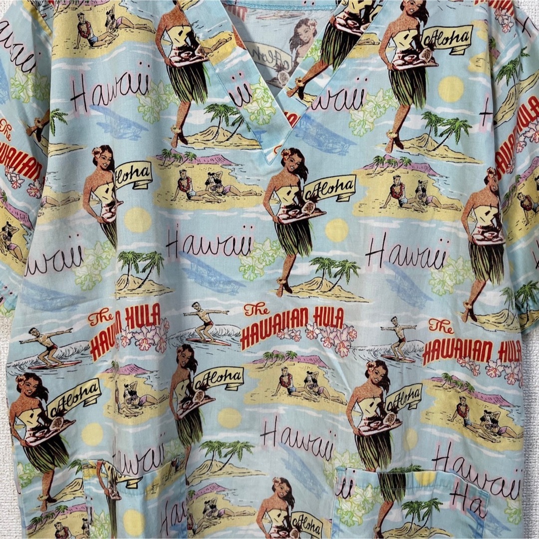 【アロハ】シャツ　総柄　ハワイ　フラダンス　花柄　サーフィン　ボタニカルF9 メンズのトップス(その他)の商品写真