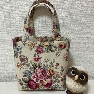 ♡ハンドメイド♡ アンティークローズ　ミニトートバッグ(バッグ)