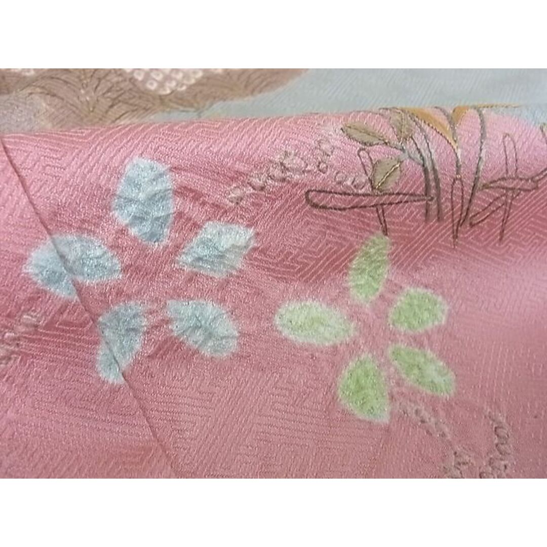 平和屋2■訪問着　刺繍　絞り　重山花文　金彩　逸品　未使用　DAAB2332az レディースの水着/浴衣(着物)の商品写真