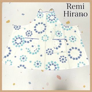 【Remi Hirano】 平野レミ サロンエプロン ホワイト 白 花柄(その他)