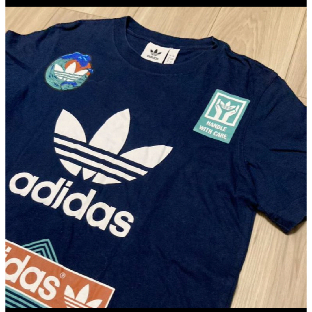 adidas(アディダス)のadidasネイビーＡ-03コットンT メンズのトップス(Tシャツ/カットソー(半袖/袖なし))の商品写真