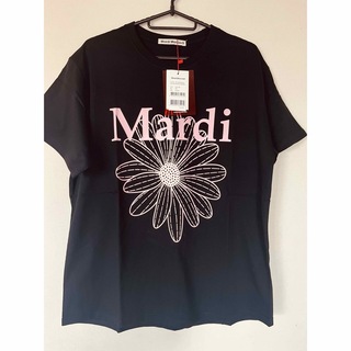 mardi mercredi マルディメクルディ Tシャツ ブラック ピンク(Tシャツ/カットソー(半袖/袖なし))