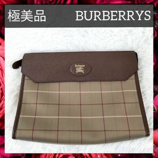 バーバリー(BURBERRY)の極美品 バーバリーズ クラッチバッグ セカンドバッグ チェック柄 バーバリー(クラッチバッグ)