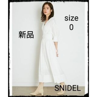 スナイデル(SNIDEL)のSNIDEL【新品】Sustainableウエストマークワンピース(ロングワンピース/マキシワンピース)