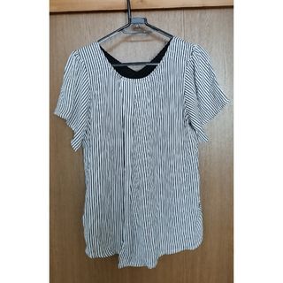 シマムラ(しまむら)のレディース　トップス　カットソー　ストライプ　春夏　半袖　格安　古着　高円寺(Tシャツ(半袖/袖なし))