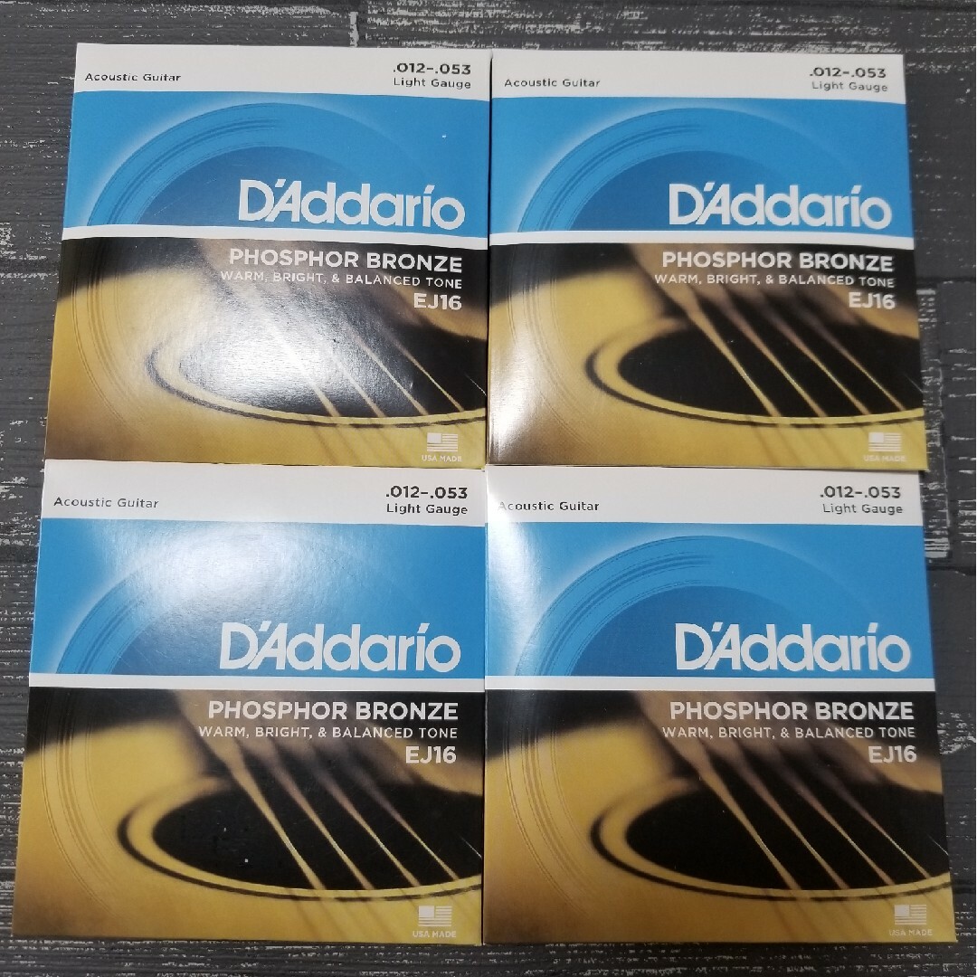 新品　D'Addario　ダダリオ アコースティックギター弦 EJ-16 楽器のギター(弦)の商品写真