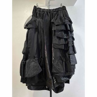 コムデギャルソン(COMME des GARCONS)の2021AW コムデギャルソン　フリル装飾　ワイドパンツ(カジュアルパンツ)