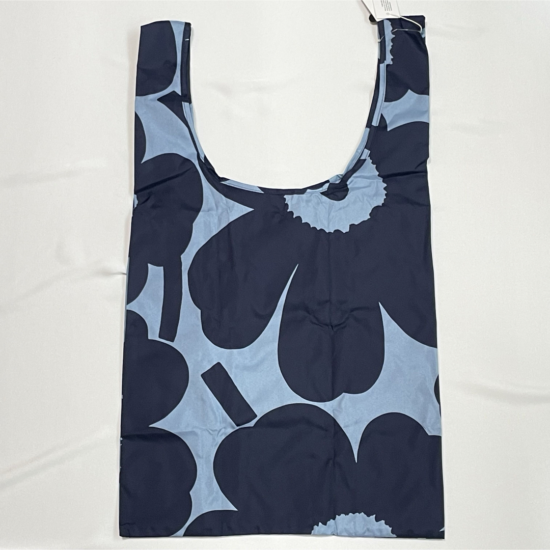 marimekko(マリメッコ)の☆marimekko☆Unikko スマートバッグ☆ダークネイビー×ライトブルー レディースのバッグ(エコバッグ)の商品写真