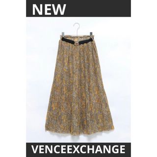 ヴァンスエクスチェンジ(VENCE EXCHANGE)の1962 新品　VENCEEXCHENGE ベルト付き　プリーツスカート (ロングスカート)