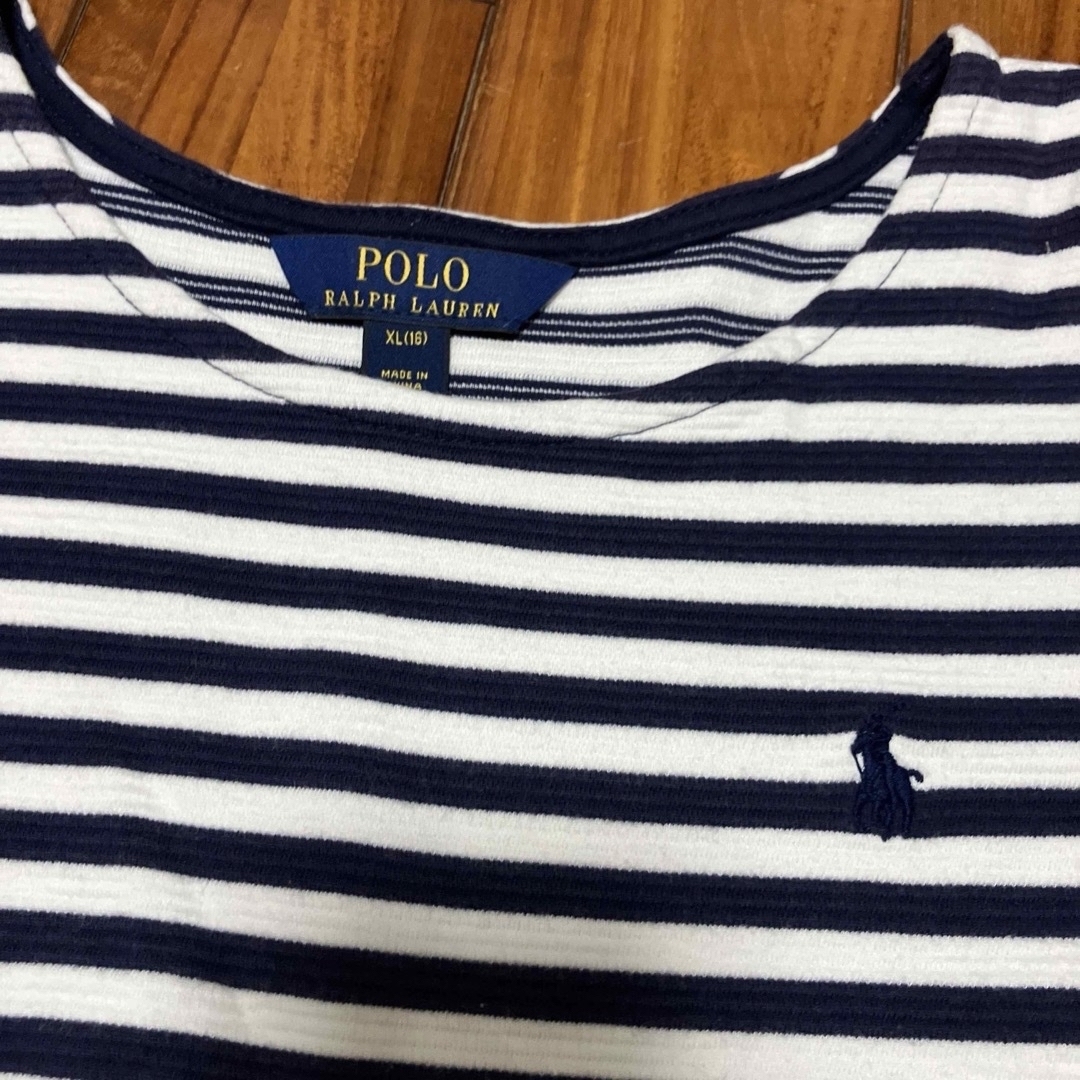 POLO RALPH LAUREN(ポロラルフローレン)のラルフローレン　ボーダーワンピース　半袖 レディースのワンピース(ひざ丈ワンピース)の商品写真