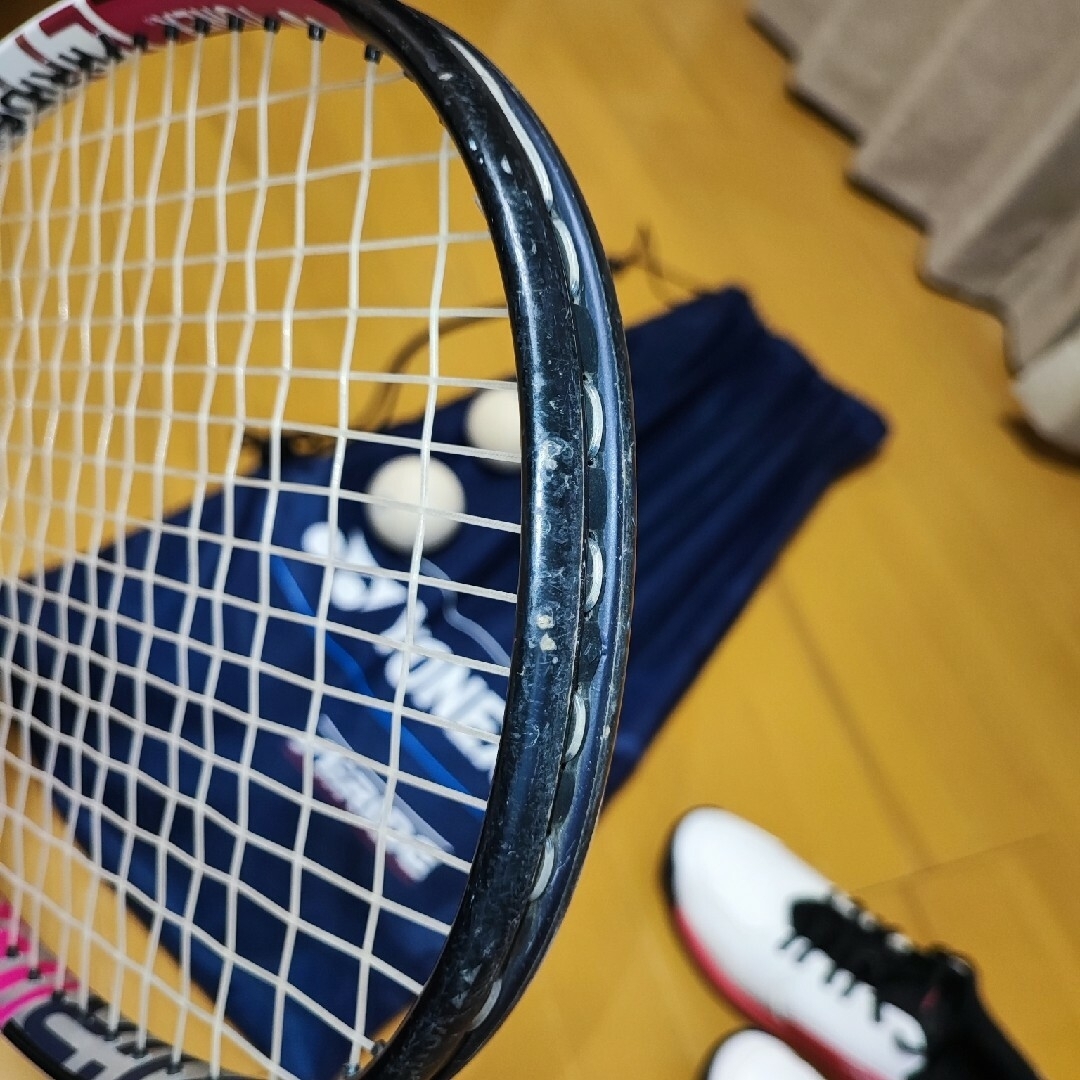 YONEX(ヨネックス)のYONEX　ソフトテニス　中古　ラケット　シューズ　セット　中学　女子　部活 スポーツ/アウトドアのテニス(ラケット)の商品写真