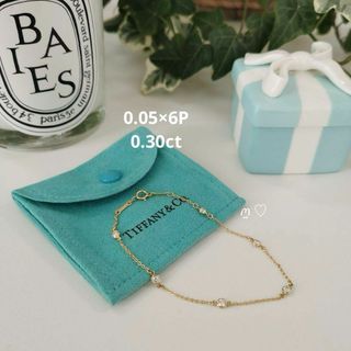 ティファニー(Tiffany & Co.)のティファニー　6Pダイヤモンドバイザヤードブレスレット　Ꮶ18ゴールド0.3ct(ブレスレット/バングル)