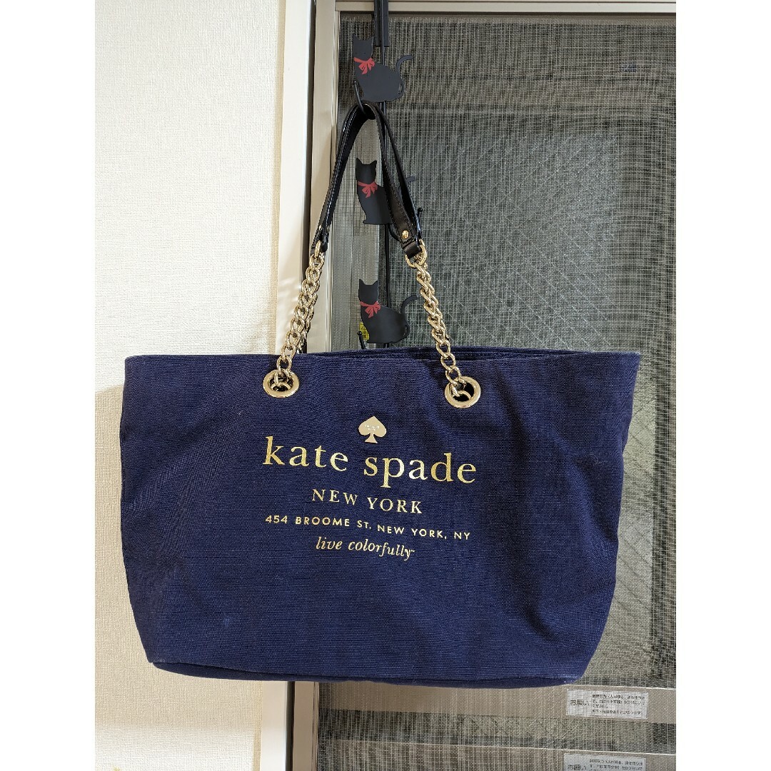 kate spade new york(ケイトスペードニューヨーク)のケイトスペード トートバッグ バッグ ネイビー チェーン サマンサタバサ レディースのバッグ(トートバッグ)の商品写真