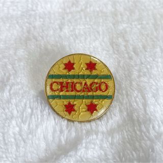 ピンバッジ CHICAGO クラシック 直径25mm(その他)