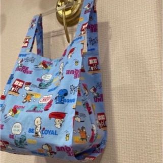 ⭐︎◉B-69コンビニお弁当エコバッグ　トートバッグ　水色　スヌーピー(エコバッグ)