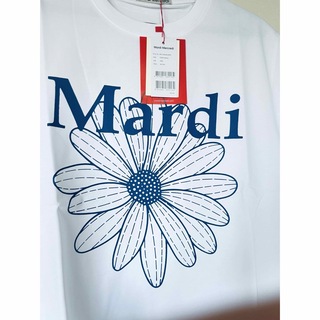 mardi mercredi マルディメクルディ Tシャツ ホワイト×ブルー(Tシャツ/カットソー(半袖/袖なし))