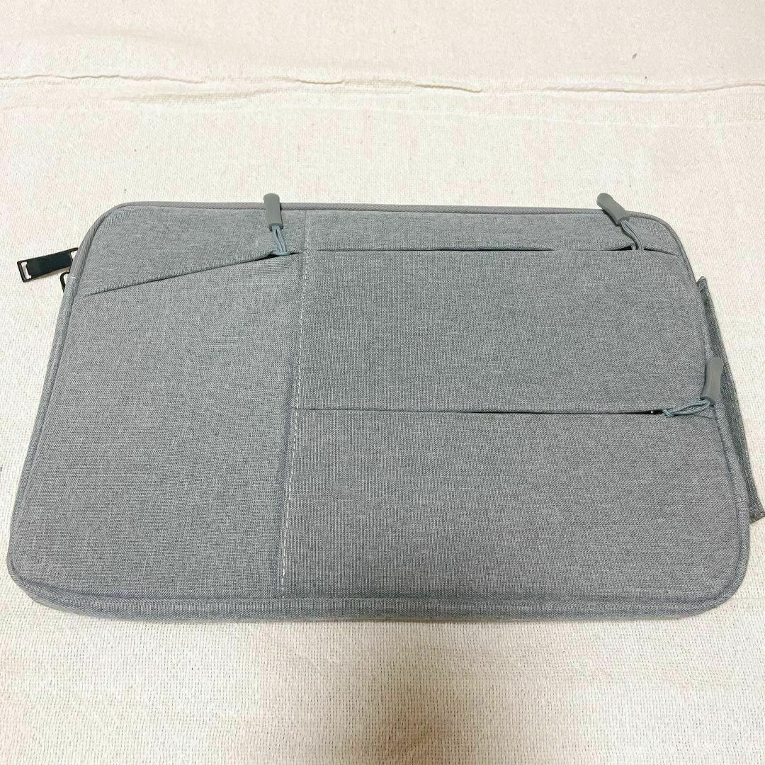 タブレットケース グレー 13インチ対応 防水 撥水 衝撃吸収 多機能ノートPC メンズのバッグ(ボディーバッグ)の商品写真