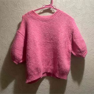 ザラ(ZARA)のzara トップス　ニットトップス　ピンク(ニット/セーター)