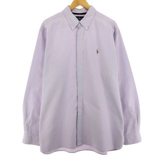 ラルフローレン(Ralph Lauren)の古着 ラルフローレン Ralph Lauren CLASSIC FIT クラシックフィット 長袖 ボタンダウンシャツ メンズXXL /eaa444128(シャツ)