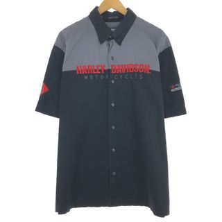 ハーレーダビッドソン(Harley Davidson)の古着 ハーレーダビッドソン Harley-Davidson 半袖 ワークシャツ メンズXL /eaa444600(シャツ)