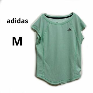 adidas アディダス　スポーツ　ウエア　ウェア　ノースリーブ　緑　古着(Tシャツ(半袖/袖なし))
