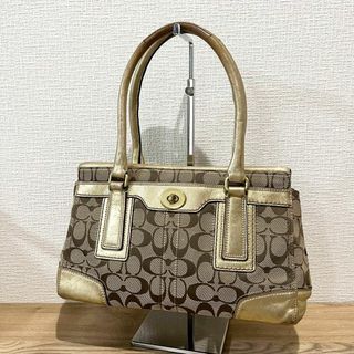 コーチ(COACH)のCOACH コーチ キャンバス シグネチャー トートバッグ ゴールド 11062(トートバッグ)