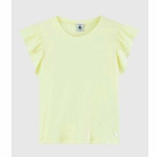 PETIT BATEAU - 新品未使用　プチバトー　4a フリル袖半袖カットソー イエロー