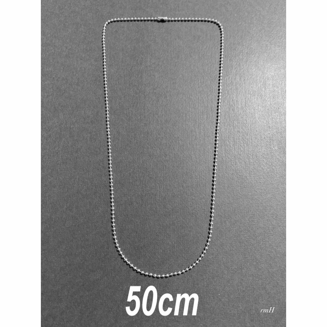 【コアボールチェーンネックレス 2mm 50cm 1本】ステンレス メンズのアクセサリー(ネックレス)の商品写真
