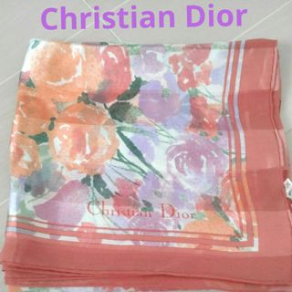 クリスチャンディオール(Christian Dior)のディオール　スカーフ　シルク　SILK(バンダナ/スカーフ)