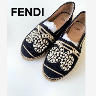 FENDI - FENDI フェンディ パールリボンエスパドリーユ スリッポン