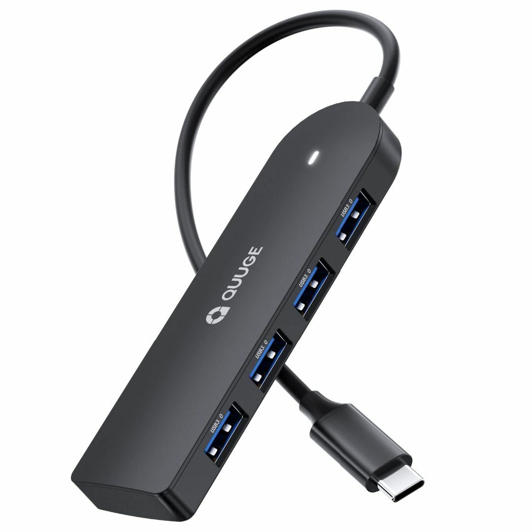 QUUGE USB-Cハブ 4ポート USB3.0 スリム型 5Gbps高速転送 スマホ/家電/カメラのPC/タブレット(PC周辺機器)の商品写真