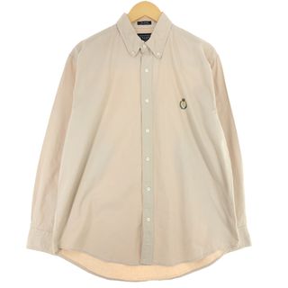 ラルフローレン(Ralph Lauren)の古着 80年代 ラルフローレン Ralph Lauren CHAPS チャップス 長袖 ボタンダウンシャツ メンズL ヴィンテージ /eaa444145(シャツ)