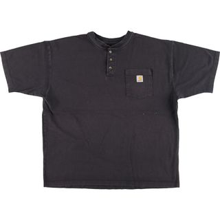 カーハート(carhartt)の古着 カーハート Carhartt ヘンリーネック 半袖 ワンポイントロゴポケットTシャツ メンズXL /eaa431806(Tシャツ/カットソー(半袖/袖なし))