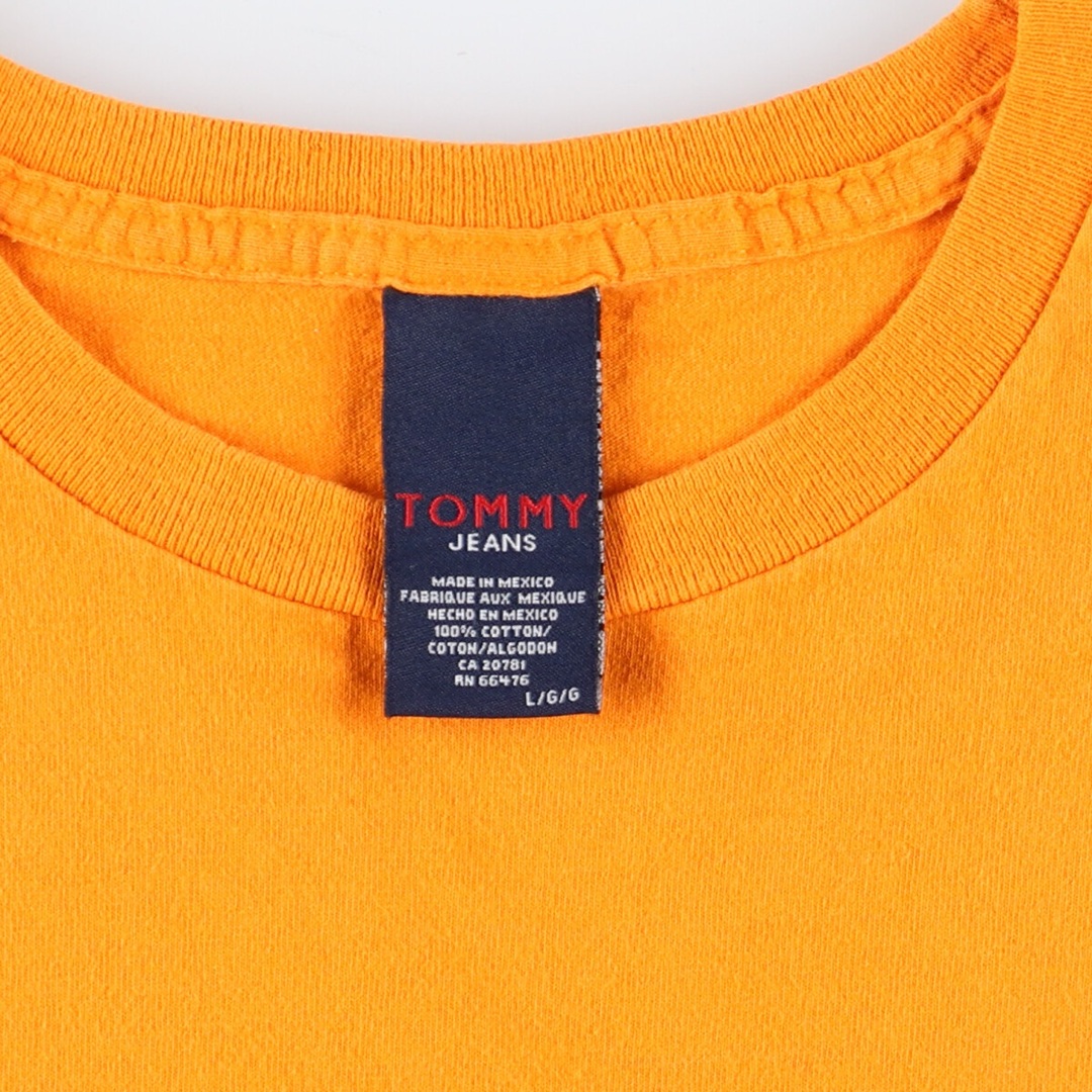 TOMMY HILFIGER(トミーヒルフィガー)の古着 トミーヒルフィガー TOMMY HILFIGER JEANS 半袖 ロゴTシャツ メンズL /eaa431811 メンズのトップス(Tシャツ/カットソー(半袖/袖なし))の商品写真