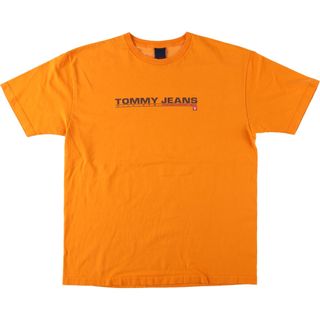 トミーヒルフィガー(TOMMY HILFIGER)の古着 トミーヒルフィガー TOMMY HILFIGER JEANS 半袖 ロゴTシャツ メンズL /eaa431811(Tシャツ/カットソー(半袖/袖なし))