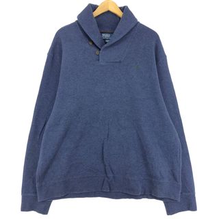 ラルフローレン(Ralph Lauren)の古着 ラルフローレン Ralph Lauren POLO by Ralph Lauren ショールカラー コットンニットセーター メンズXXL /eaa436785(ニット/セーター)