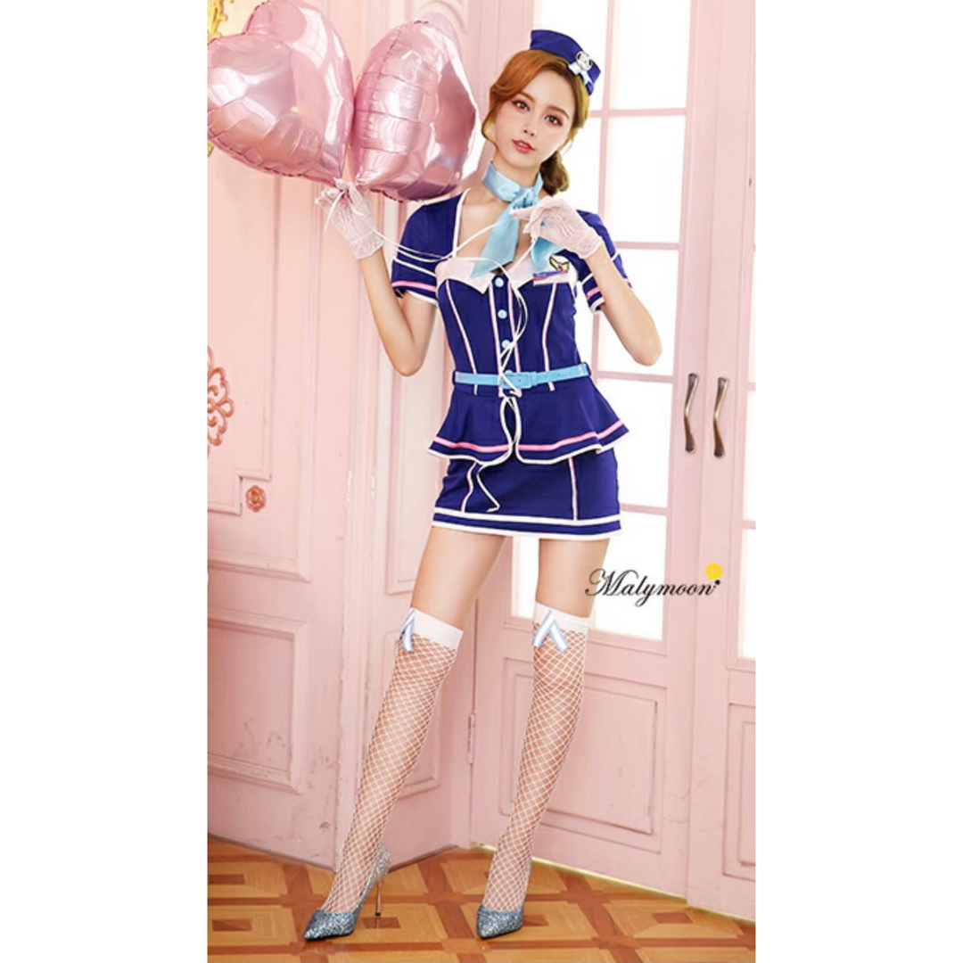 新品 未使用 コスプレ CA 制服 キャビンアテンダント エンタメ/ホビーのコスプレ(衣装一式)の商品写真