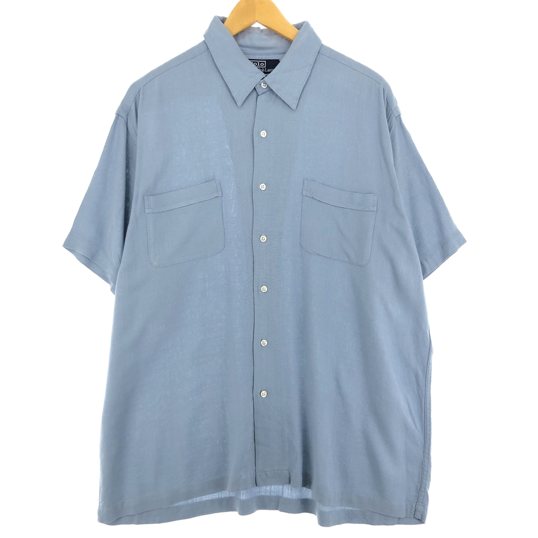 Ralph Lauren(ラルフローレン)の古着 ラルフローレン Ralph Lauren POLO by Ralph Lauren HAVILLAND 半袖 レーヨンシャツ メンズXL /eaa444767 メンズのトップス(シャツ)の商品写真