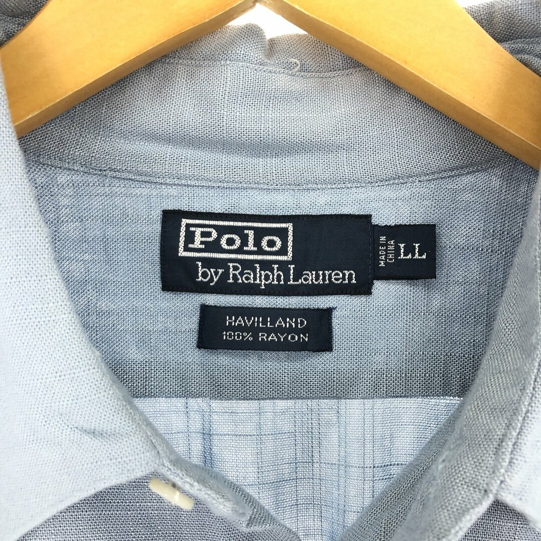 Ralph Lauren(ラルフローレン)の古着 ラルフローレン Ralph Lauren POLO by Ralph Lauren HAVILLAND 半袖 レーヨンシャツ メンズXL /eaa444767 メンズのトップス(シャツ)の商品写真