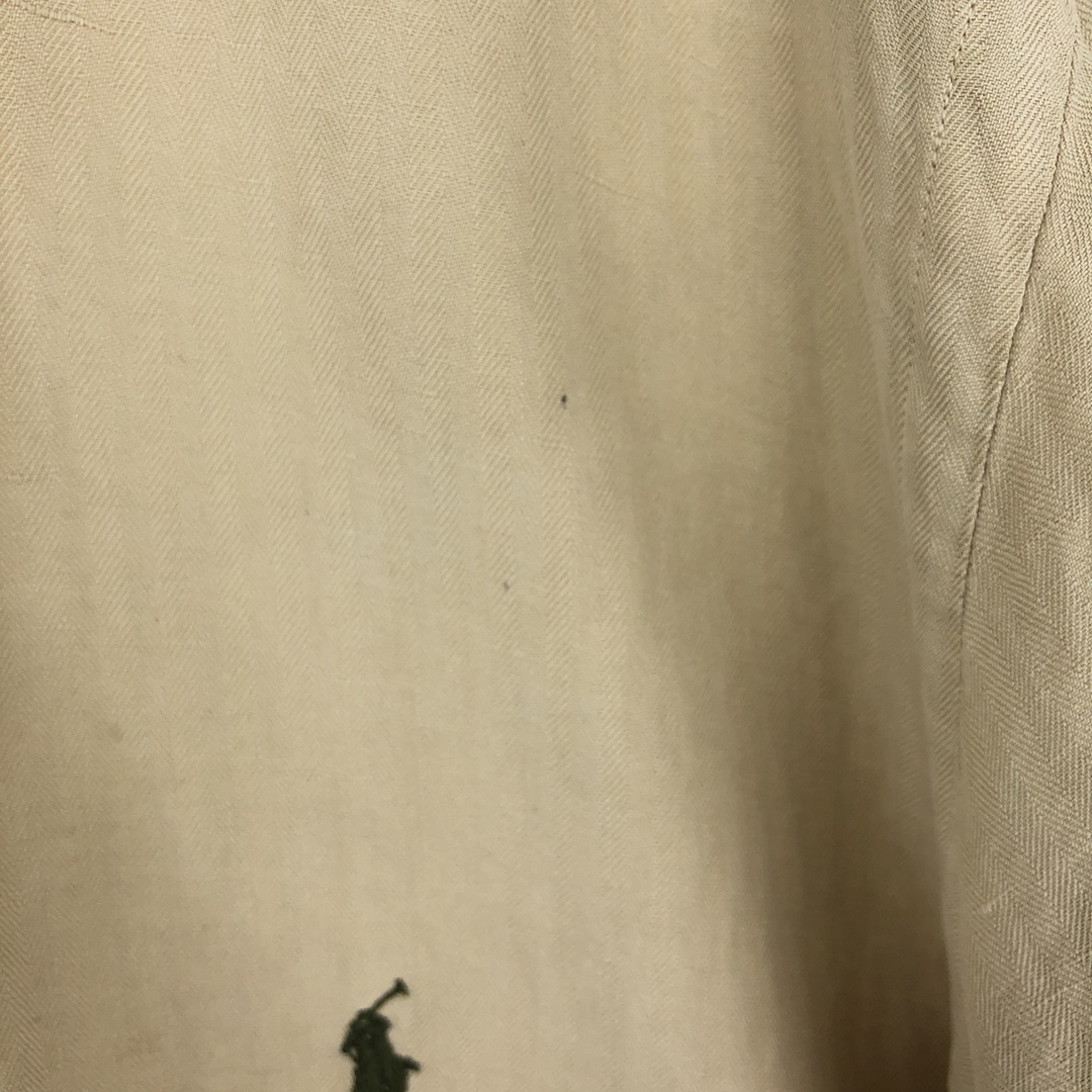 Ralph Lauren(ラルフローレン)の古着 ラルフローレン Ralph Lauren POLO by Ralph Lauren 半袖 オープンカラー リネン×シルクシャツ メンズXXL /eaa444769 メンズのトップス(シャツ)の商品写真