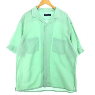 ラルフローレン(Ralph Lauren)の古着 ラルフローレン Ralph Lauren POLO RALPH LAUREN 半袖 オープンカラー リネン×シルクシャツ メンズXL /eaa444770(シャツ)