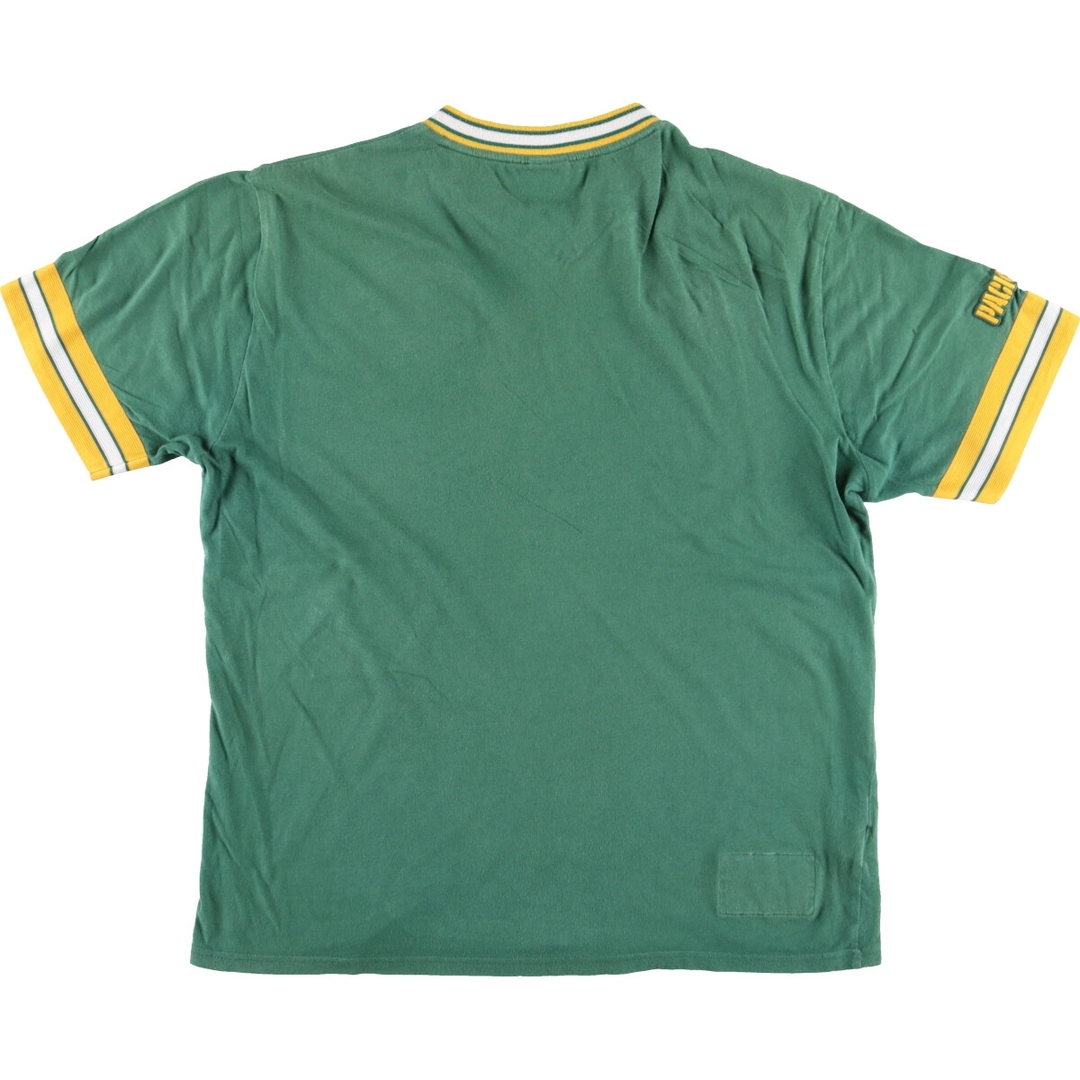 古着 MITCHELL & NESS NFL GREEN BAY PACKERS グリーンベイパッカーズ Vネック ロゴTシャツ メンズL  /eaa440564 メンズのトップス(Tシャツ/カットソー(半袖/袖なし))の商品写真