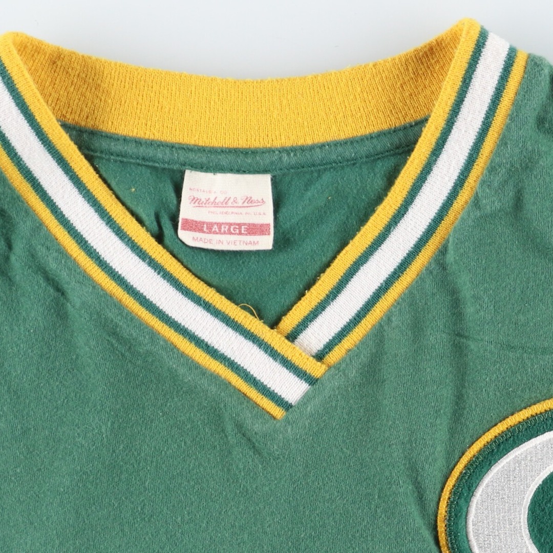 古着 MITCHELL & NESS NFL GREEN BAY PACKERS グリーンベイパッカーズ Vネック ロゴTシャツ メンズL  /eaa440564 メンズのトップス(Tシャツ/カットソー(半袖/袖なし))の商品写真