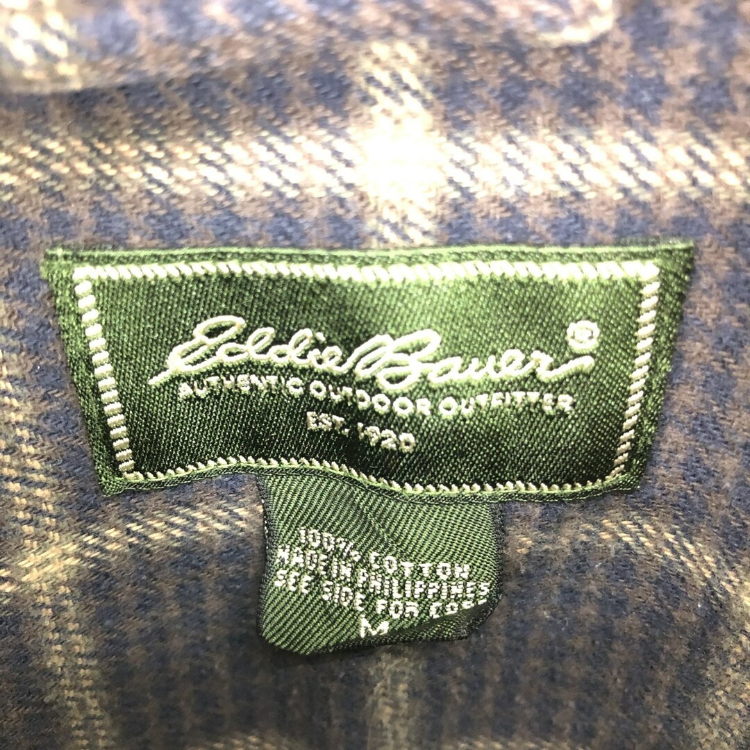 Eddie Bauer(エディーバウアー)の古着 00年代 エディーバウアー Eddie Bauer 長袖 ボタンダウン ライトネルチェックシャツ メンズM /eaa440918 メンズのトップス(シャツ)の商品写真