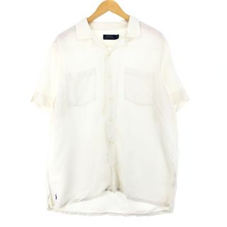 ラルフローレン(Ralph Lauren)の古着 ラルフローレン Ralph Lauren POLO RALPH LAUREN 半袖 オープンカラー リネン×シルクシャツ メンズL /eaa444773(シャツ)