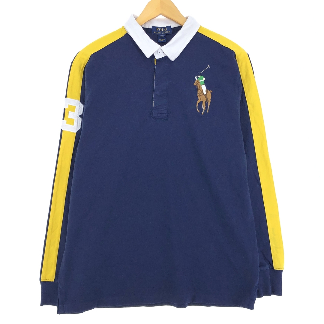 Ralph Lauren(ラルフローレン)の古着 ラルフローレン Ralph Lauren POLO RALPH LAUREN ビッグポニー 長袖 ラガーシャツ メンズXL /eaa430587 メンズのトップス(シャツ)の商品写真