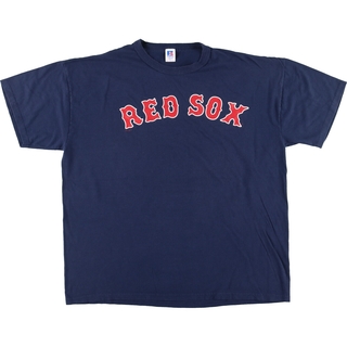 古着 90年代 ラッセル Russell MLB BOSTON REDSOX ボストンレッドソックス プリントTシャツ メンズXL ヴィンテージ /eaa440571(Tシャツ/カットソー(半袖/袖なし))