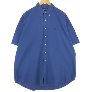 ラルフローレン(Ralph Lauren)の古着 ラルフローレン Ralph Lauren BLAKE 半袖 ボタンダウンシャツ メンズXL /eaa444608(シャツ)