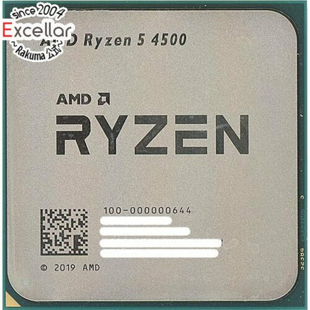 AMD(エーエムディー)のAMD Ryzen 5 4500 100-100000644 3.6GHz Socket AM4 スマホ/家電/カメラのPC/タブレット(PCパーツ)の商品写真