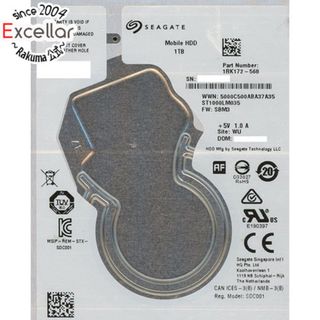 シーゲイト(SEAGATE)のSEAGATE ノート用HDD 2.5inch　ST1000LM035 1TB 7mm　1000～2000時間以内(PC周辺機器)